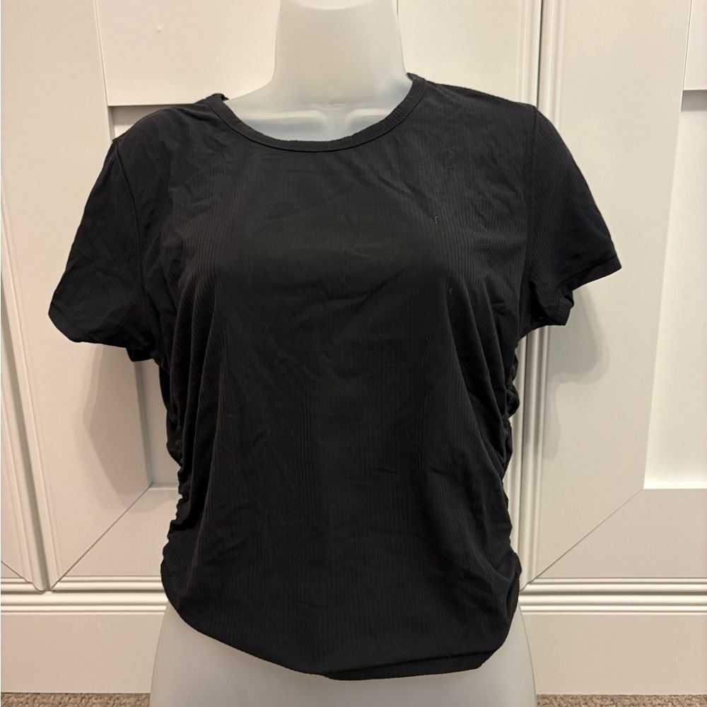 Lululemon Black Ribbed Workout Top